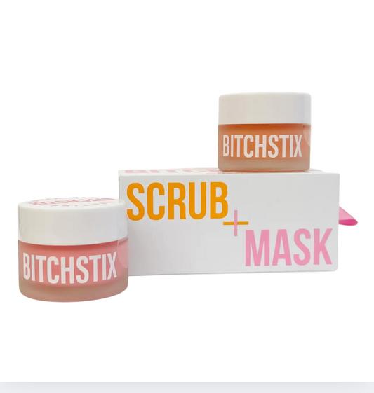 Bitchstix Gift Duo:  Resting Lip Mask & Everyday Lip Scrub Set