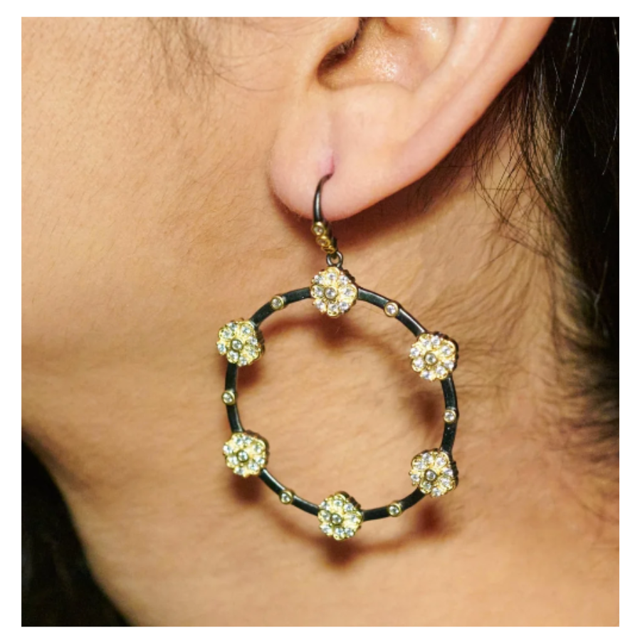 Brooklyn In Bloom Station Open Hoop Earrings