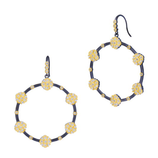 Brooklyn In Bloom Station Open Hoop Earrings
