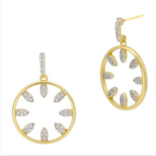 Petals in Bloom Open Hoop Earrings