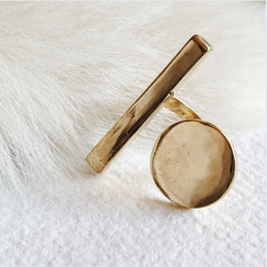 Disc Moon Ring