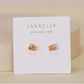 Baguette Cluster - Champagne Cz - Gold Earrings