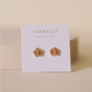Champagne Baguette Crown Earrings - 18k Gold Plated