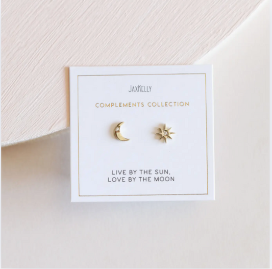 Complements - Sun & Moon - Gold Earrings