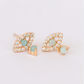 Evil Eye Drop - Amazonite - Gold Earrings
