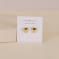 Puffed Gold Heart Earrings