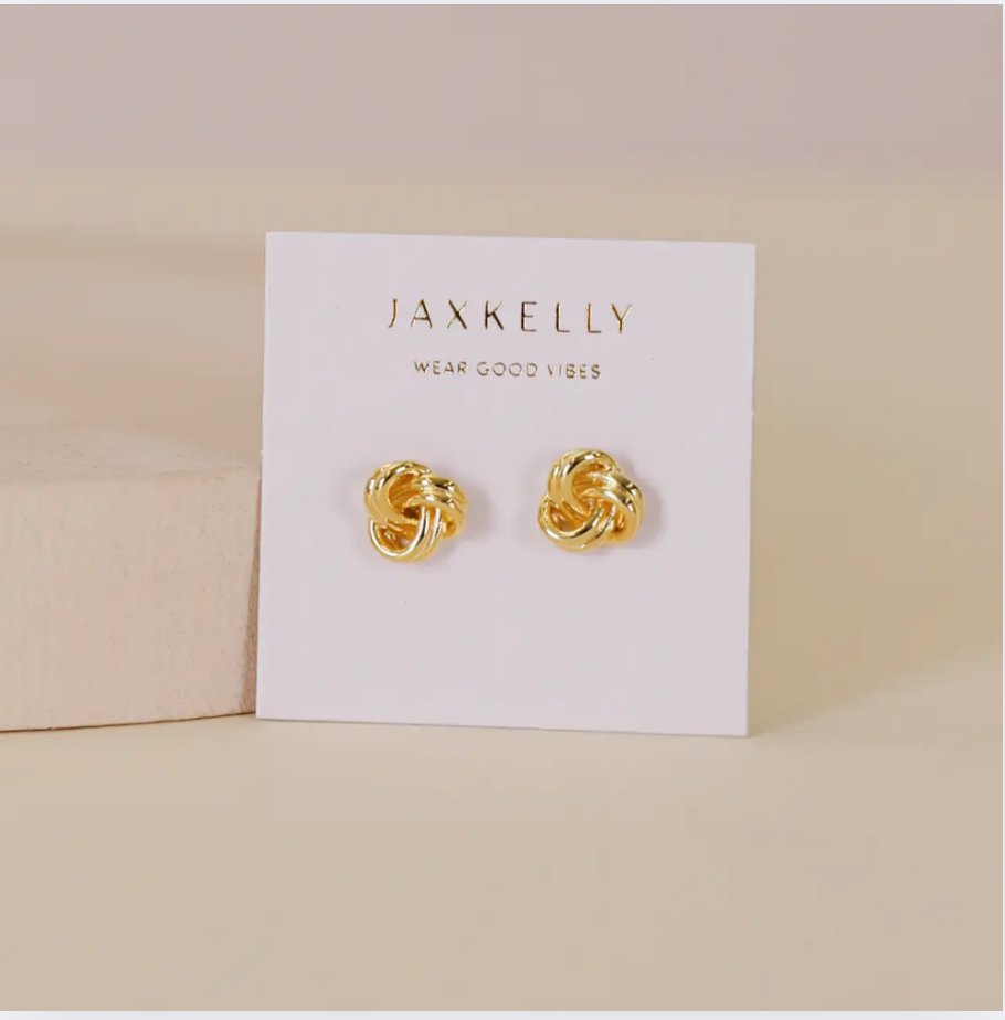 Petite Gold Knot Earrings