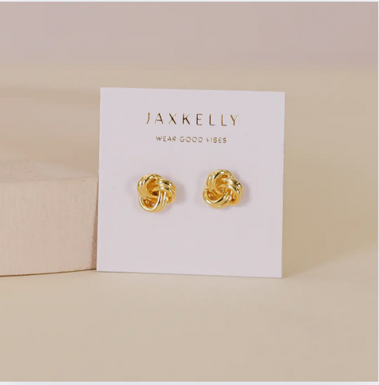 Petite Gold Knot Earrings