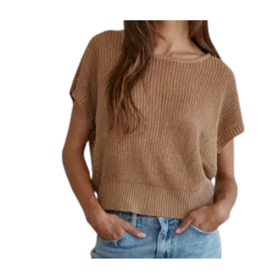 Knit Short Sleeve Sweater