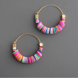Rainbow Hoop Earrings