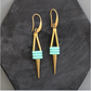 Matte Turquoise Spike Earrings