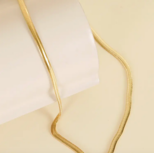 Snake Chain- 18K Gold Plated Necklace