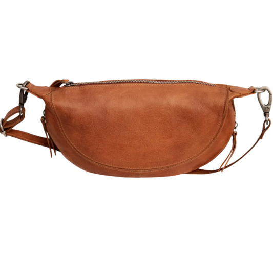 Crosby Leather Sling Crossbody in Congnac