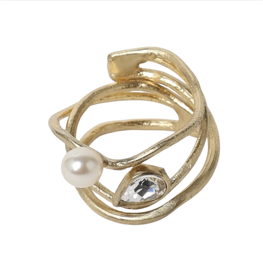Kalliope Gleam Swirly Ring