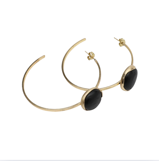 Kalliope Stonekiss Hoop Earrings
