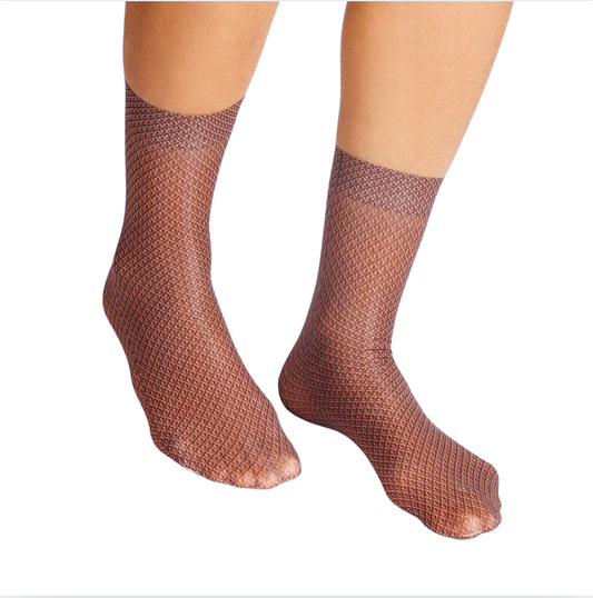 Ollie Patterned Nylon Ankle Sock