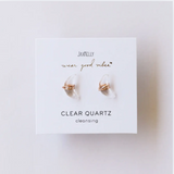 Wire Wrapped Moon Earrings