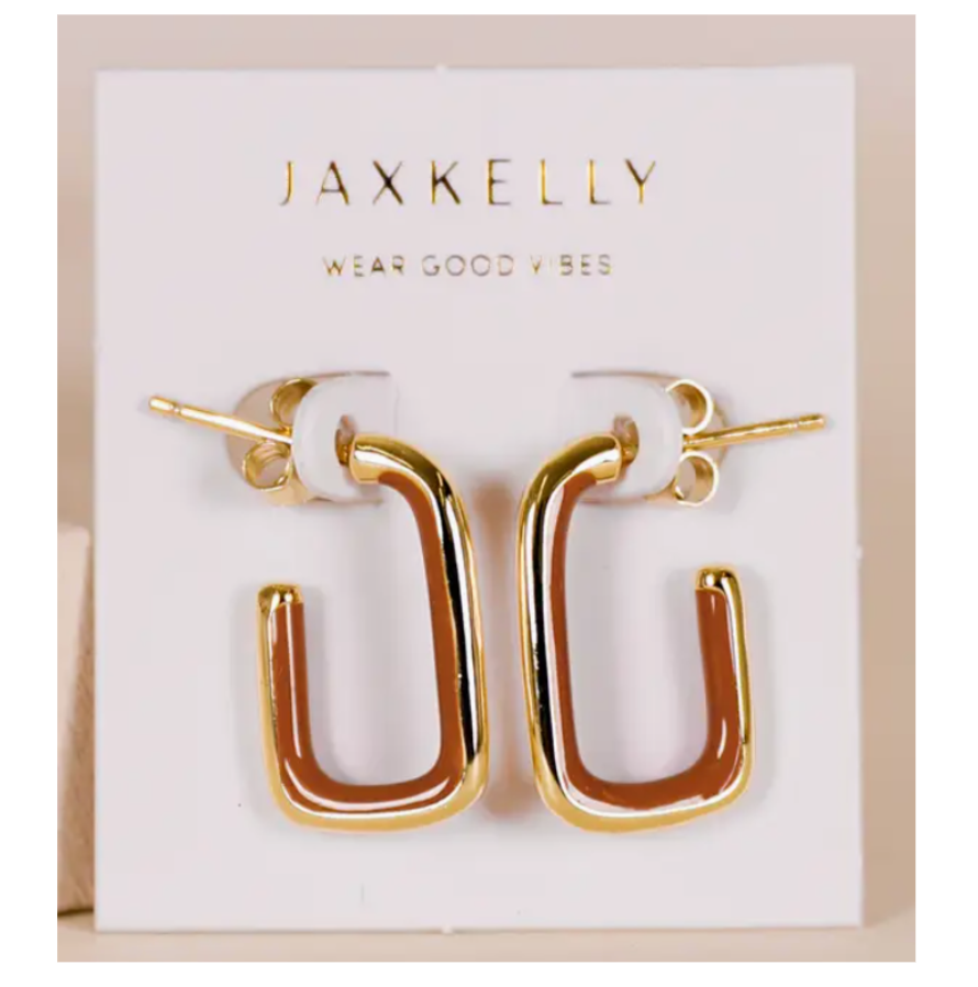 Enamel Large Rectangle Hoop