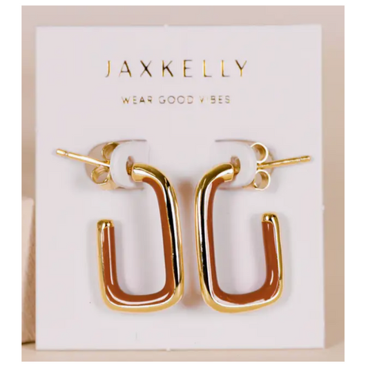 Enamel Large Rectangle Hoop
