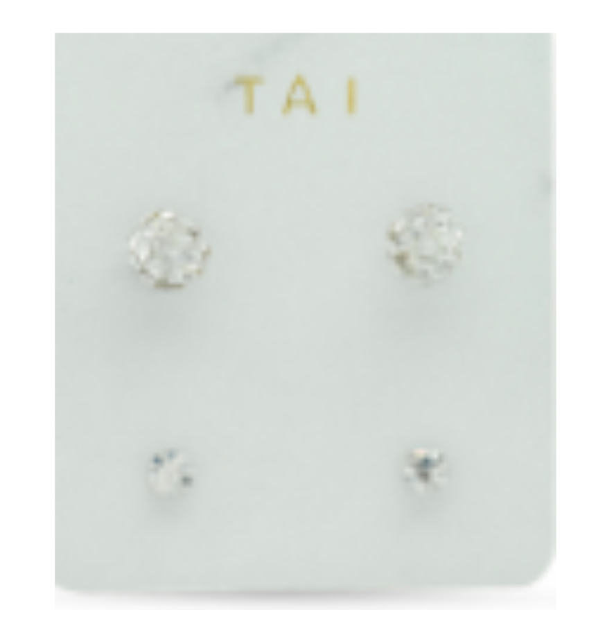 Tai Set of Ball Stud Earrings