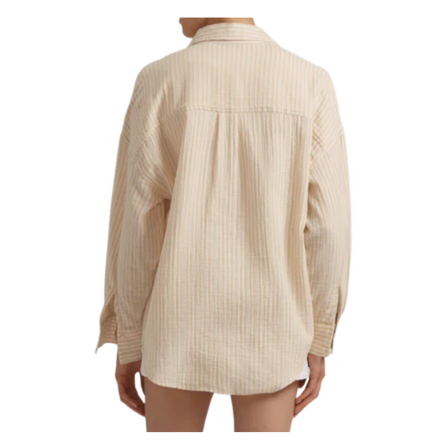 Favorite Daughter Ex-Boyfriend Shirt in Sand Stripe