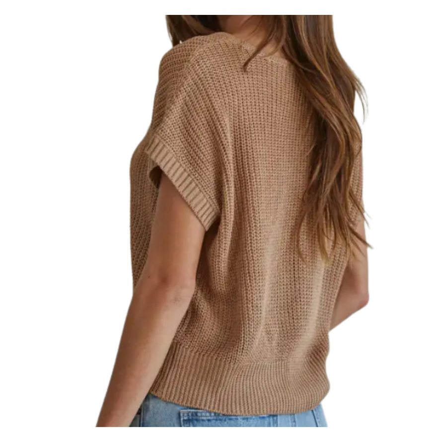 Knit Short Sleeve Sweater
